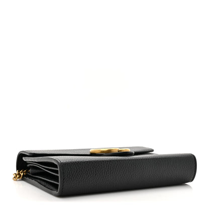 Gucci Calfskin GG Marmont Chain Wallet Bag Black 4 of 13