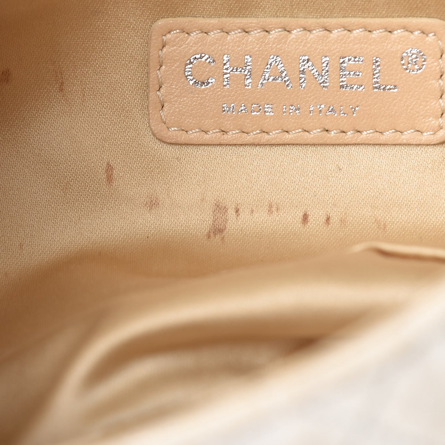 Jersey Quilted Small Single Flap White