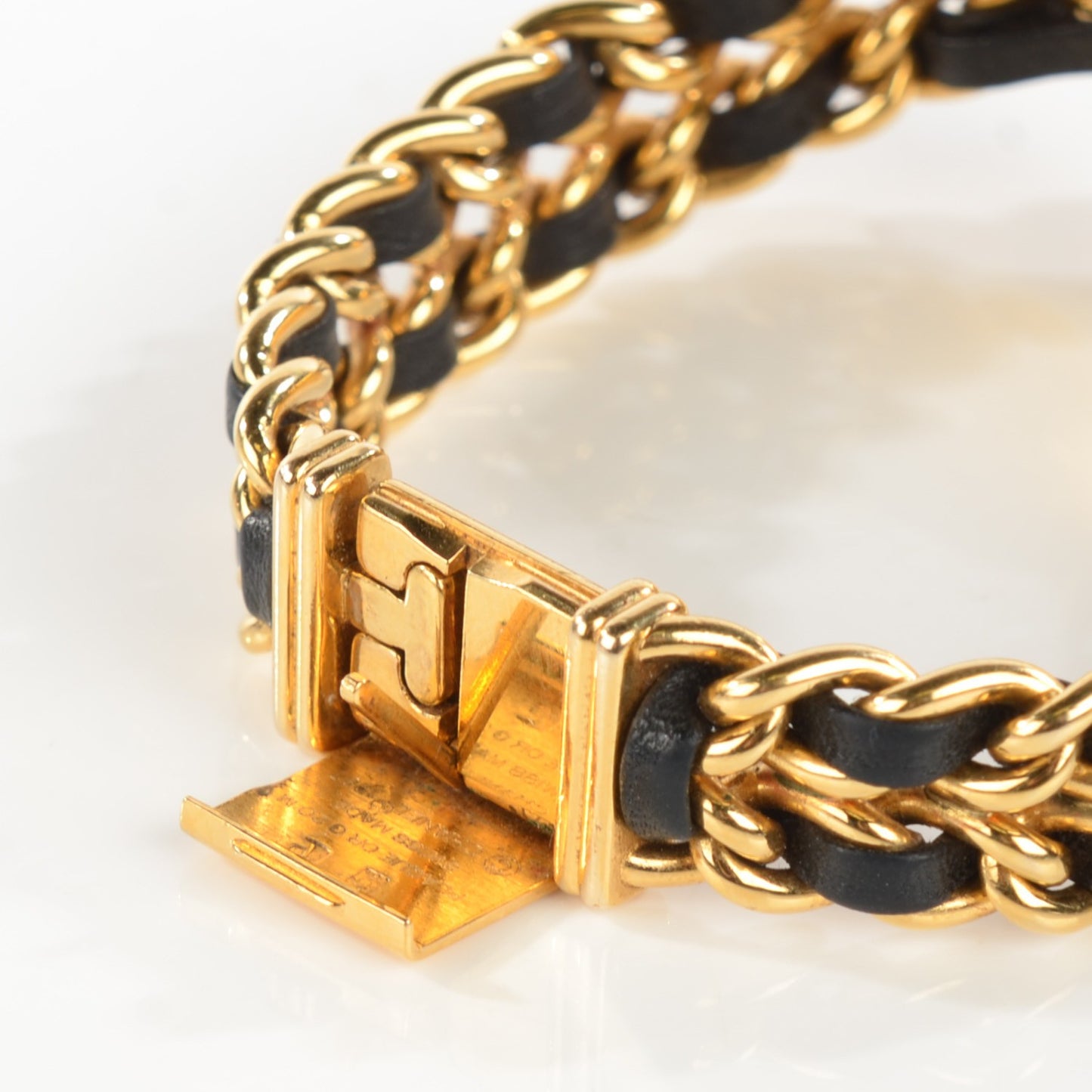 Stainless Steel Lambskin 20mm Chain Premiere Quartz Watch Gold L