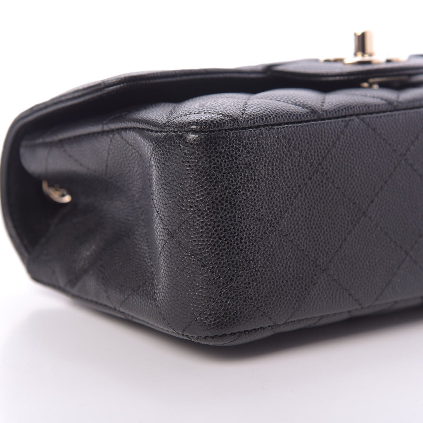 Caviar Quilted Mini Rectangular Flap Black