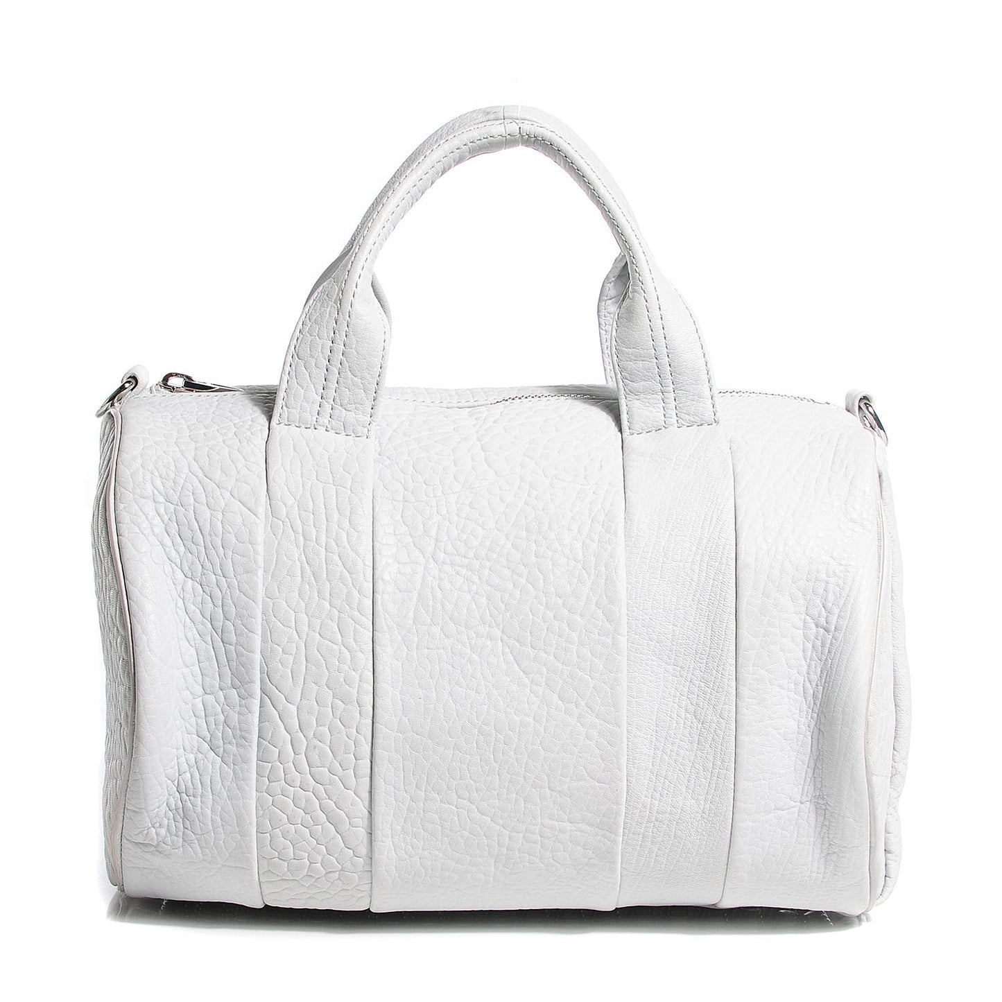 Pebbled Lambskin Rocco Duffel White