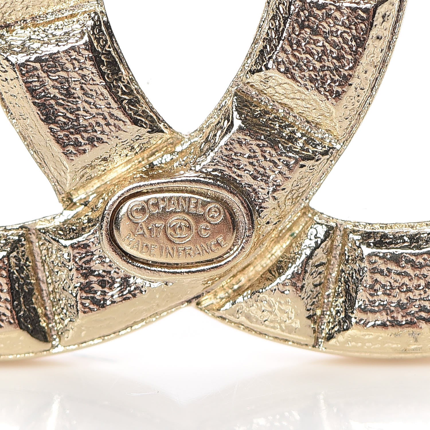 Chanel Studded CC Pin Brooch Gold 4 of 5