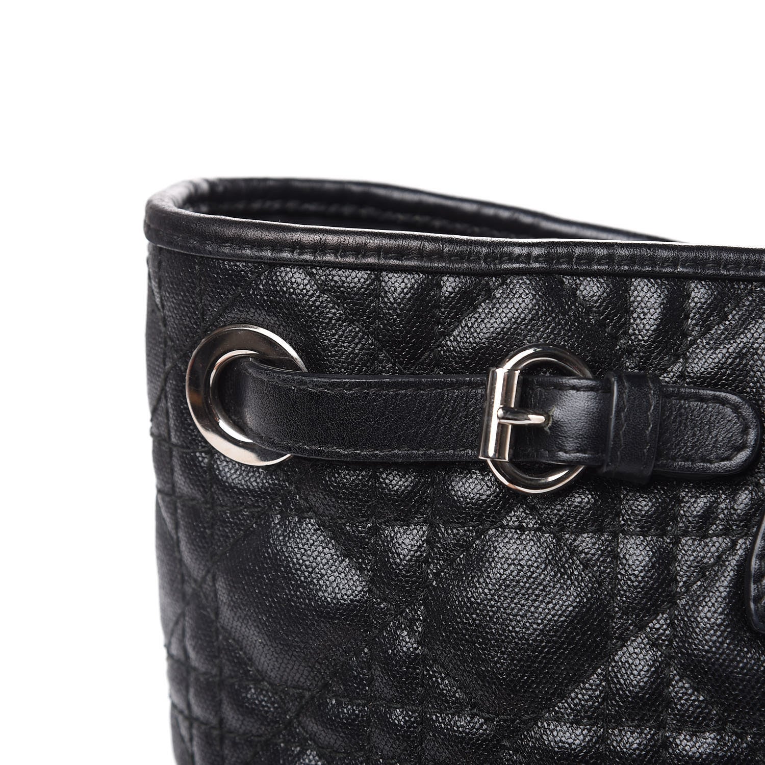 Christian Dior Coated Canvas Cannage Medium Panarea Tote Black 12 of 16