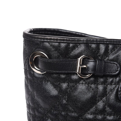 Christian Dior Coated Canvas Cannage Medium Panarea Tote Black 12 of 16