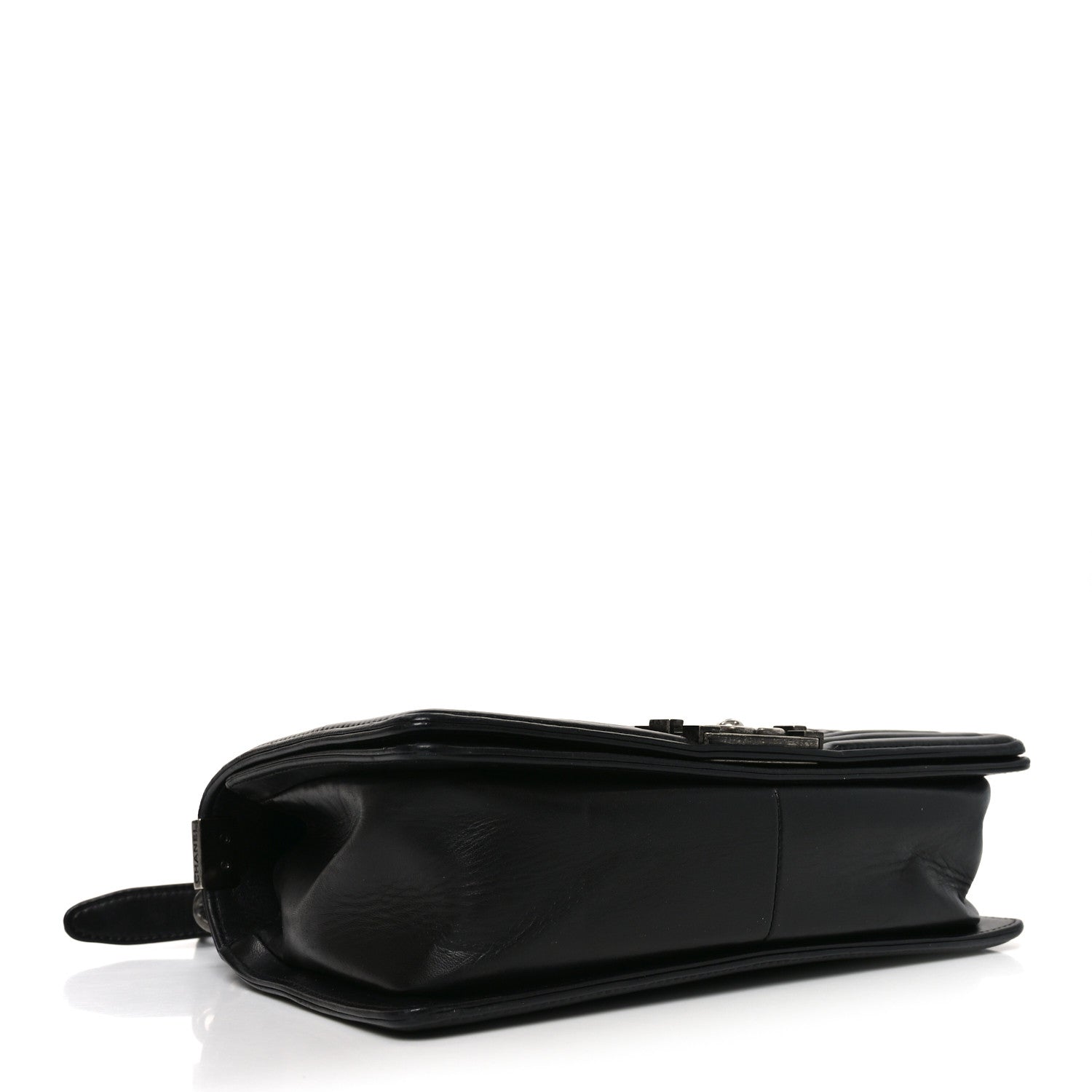 Chanel Calfskin Pleated Medium Boy Flap Black 4 of 10