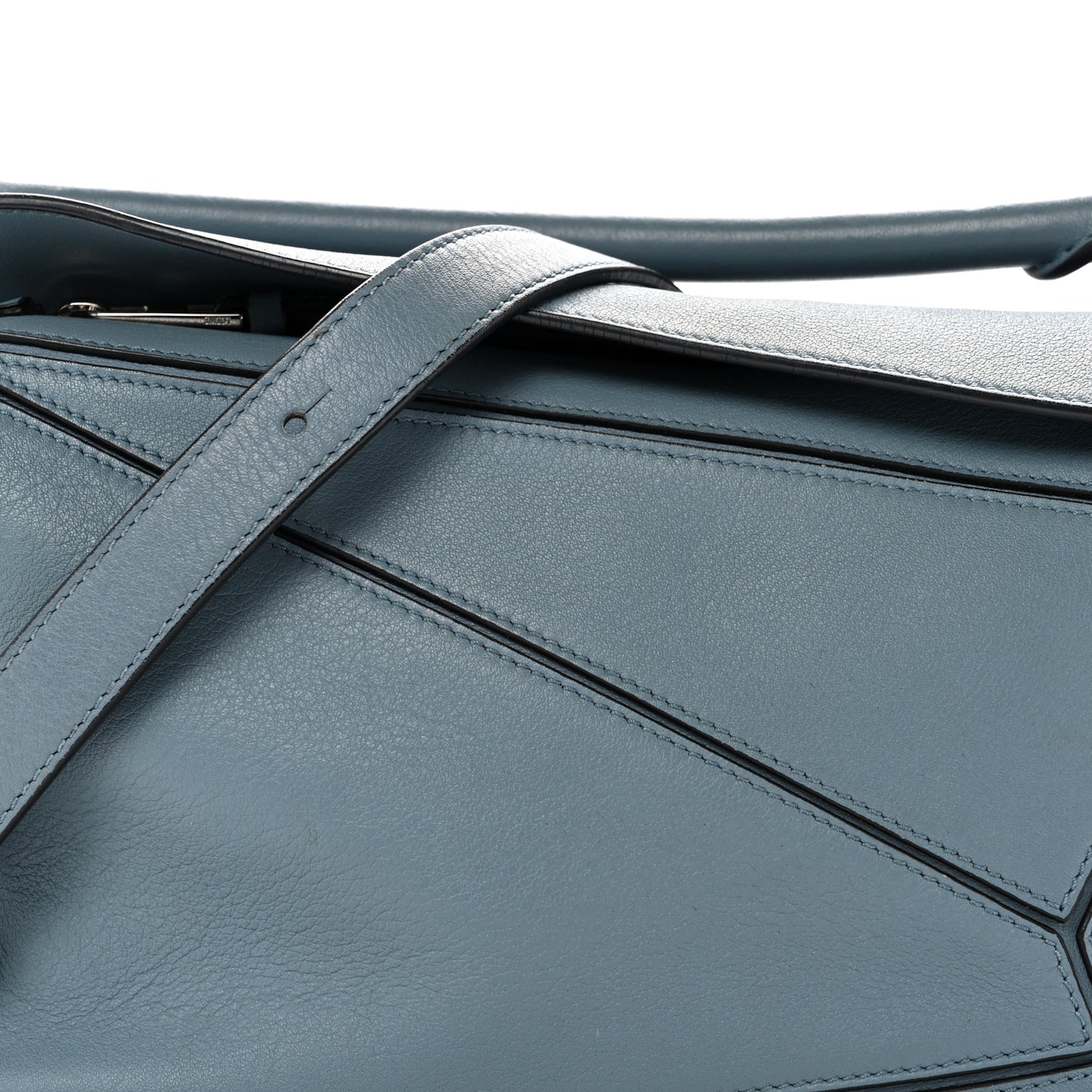 Calfskin Small Puzzle Bag Stone Blue