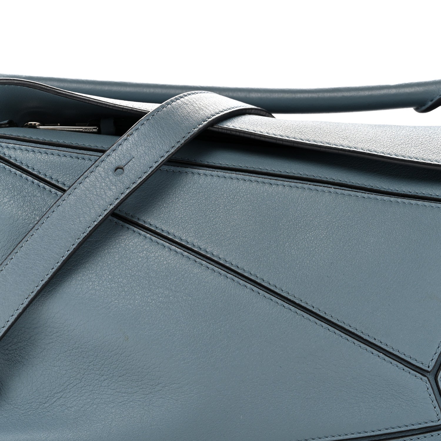 Loewe Calfskin Small Puzzle Bag Stone Blue 8 of 16