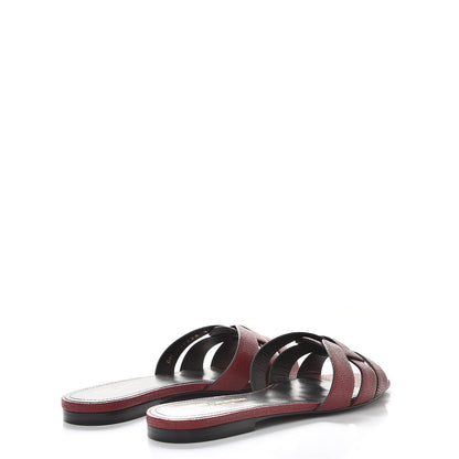 Saint Laurent Grain De Poudre Nu Pied 05 Slide Sandals 37 Cordovan 5 of 10