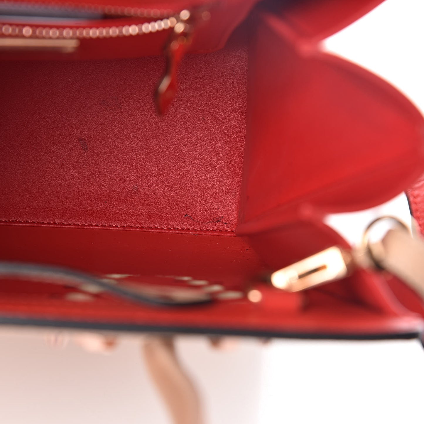 Calfskin Patent Studded Small Paloma Naturel Rose Gold