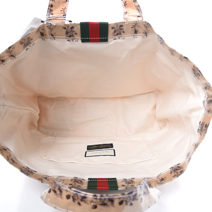 Gucci X COME DE GARCONS Plastic Web Floral Paper Shopper Tote 5 of 9