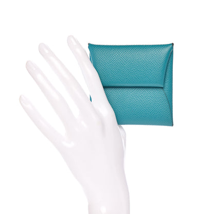 Hermes Epsom Bastia Coin Purse Bleu Paon 2 of 7