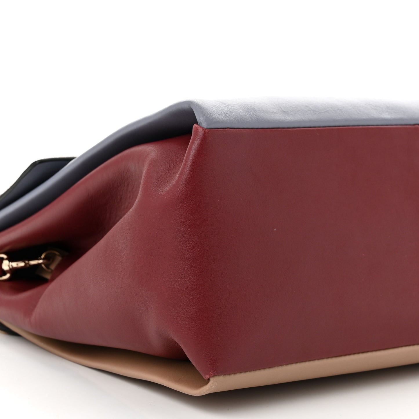 Calfskin Pony Hair Colorblock Mime Single Handle Bag Multicolor