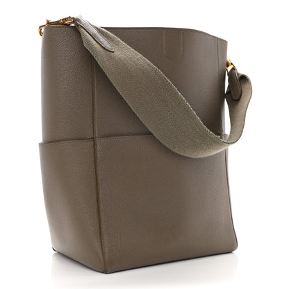 Celine Soft Grained Calfskin Sangle Bucket Bag Taupe 3 of 13
