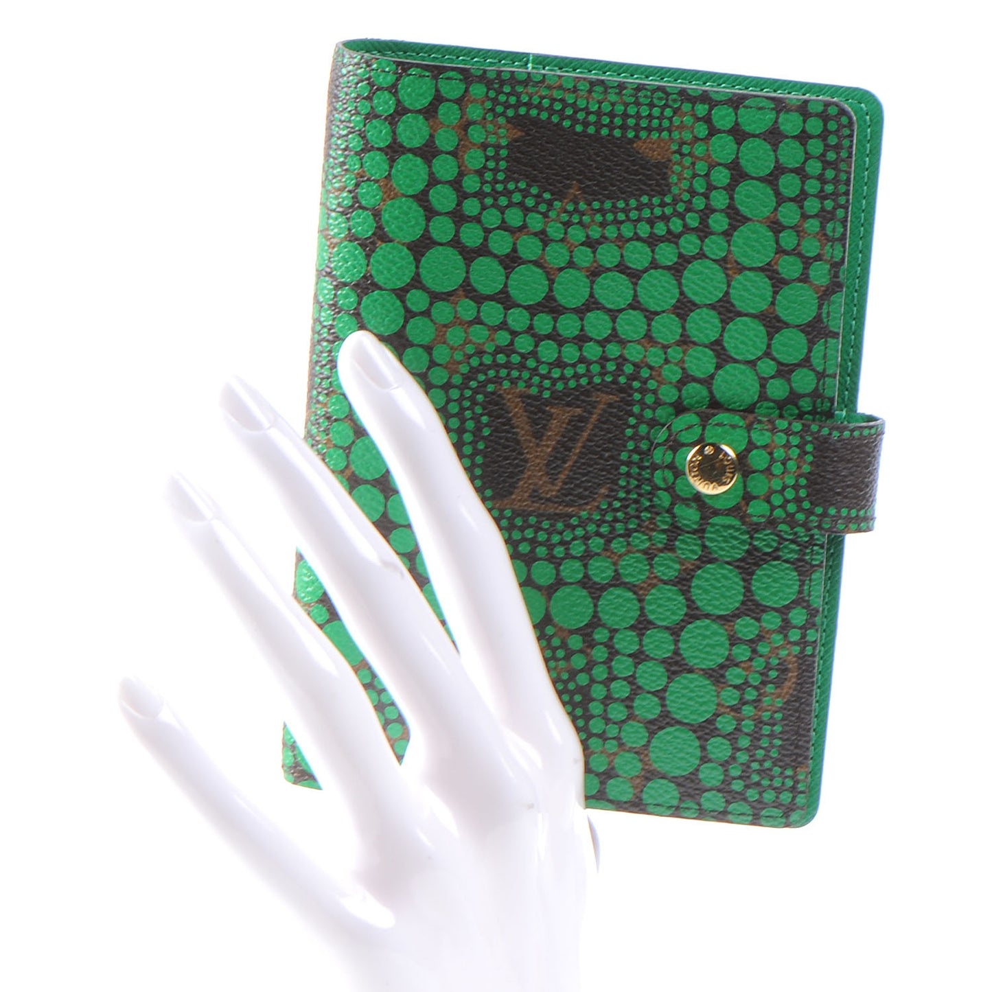 Monogram Kusama Town Small Ring Agenda Green