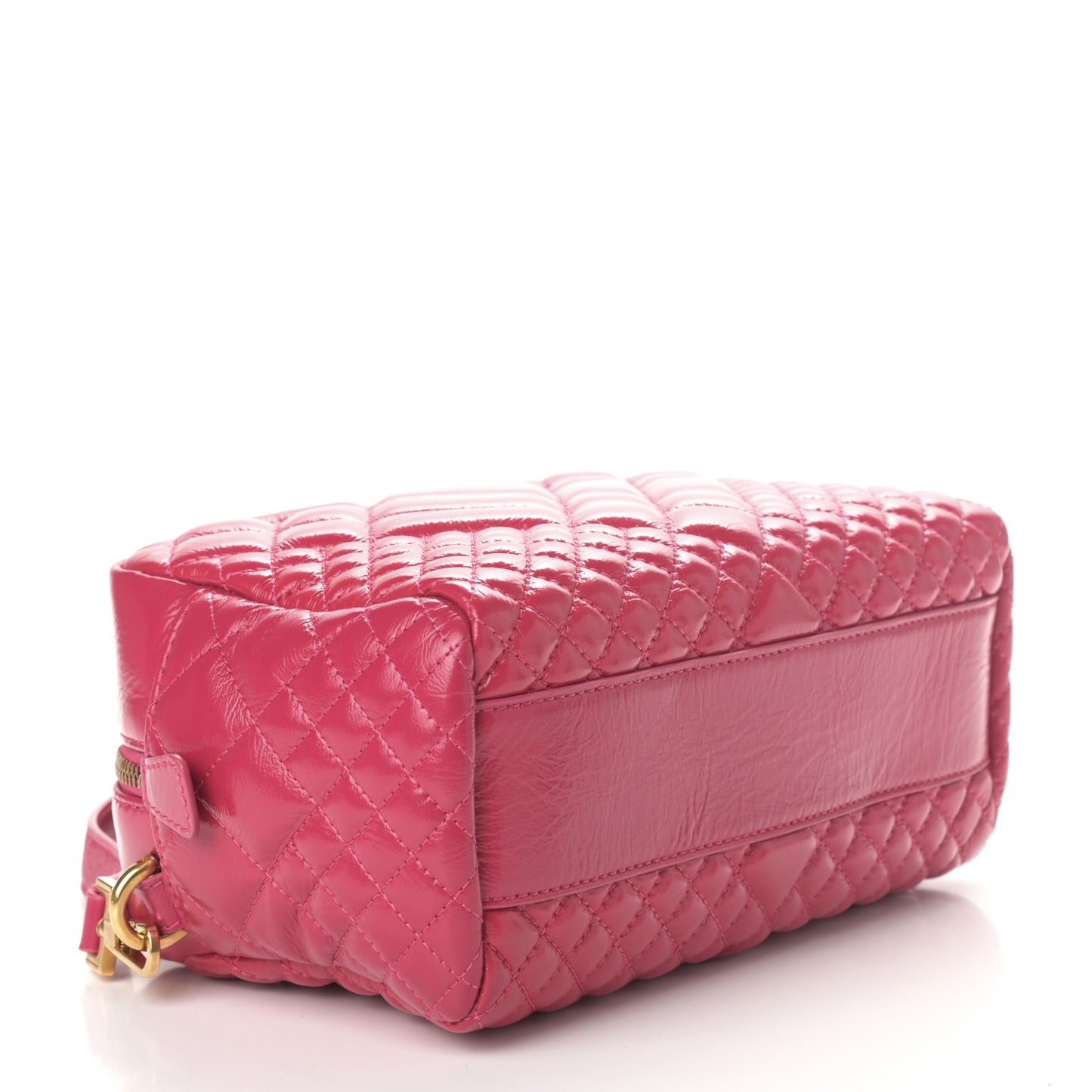 Nappa Quilted Icon Bowler Fuchsia