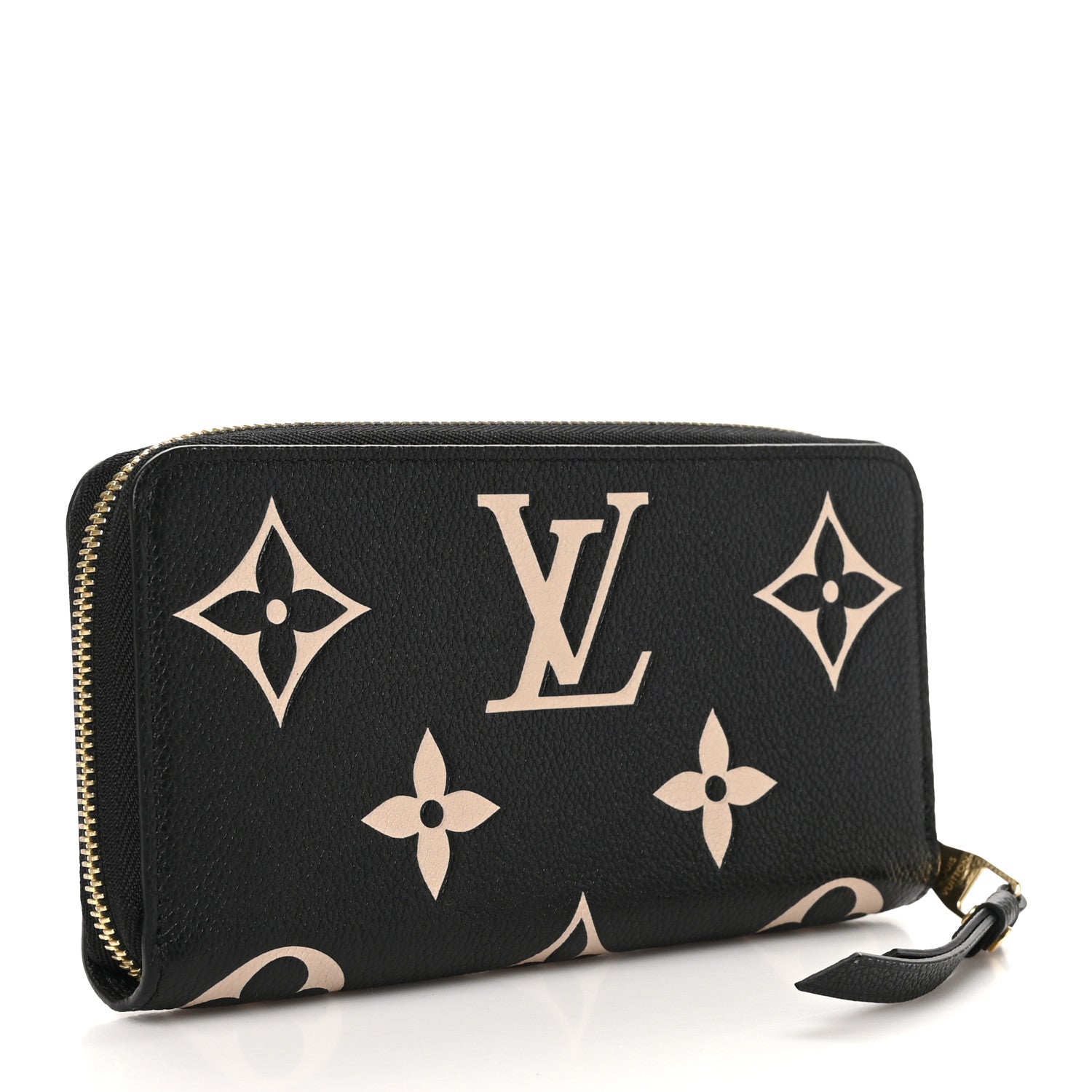 Louis Vuitton Empreinte Monogram Giant Zippy Wallet Black Beige 3 of 9