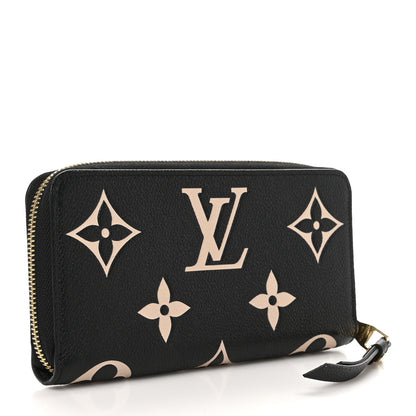Louis Vuitton Empreinte Monogram Giant Zippy Wallet Black Beige 3 of 9