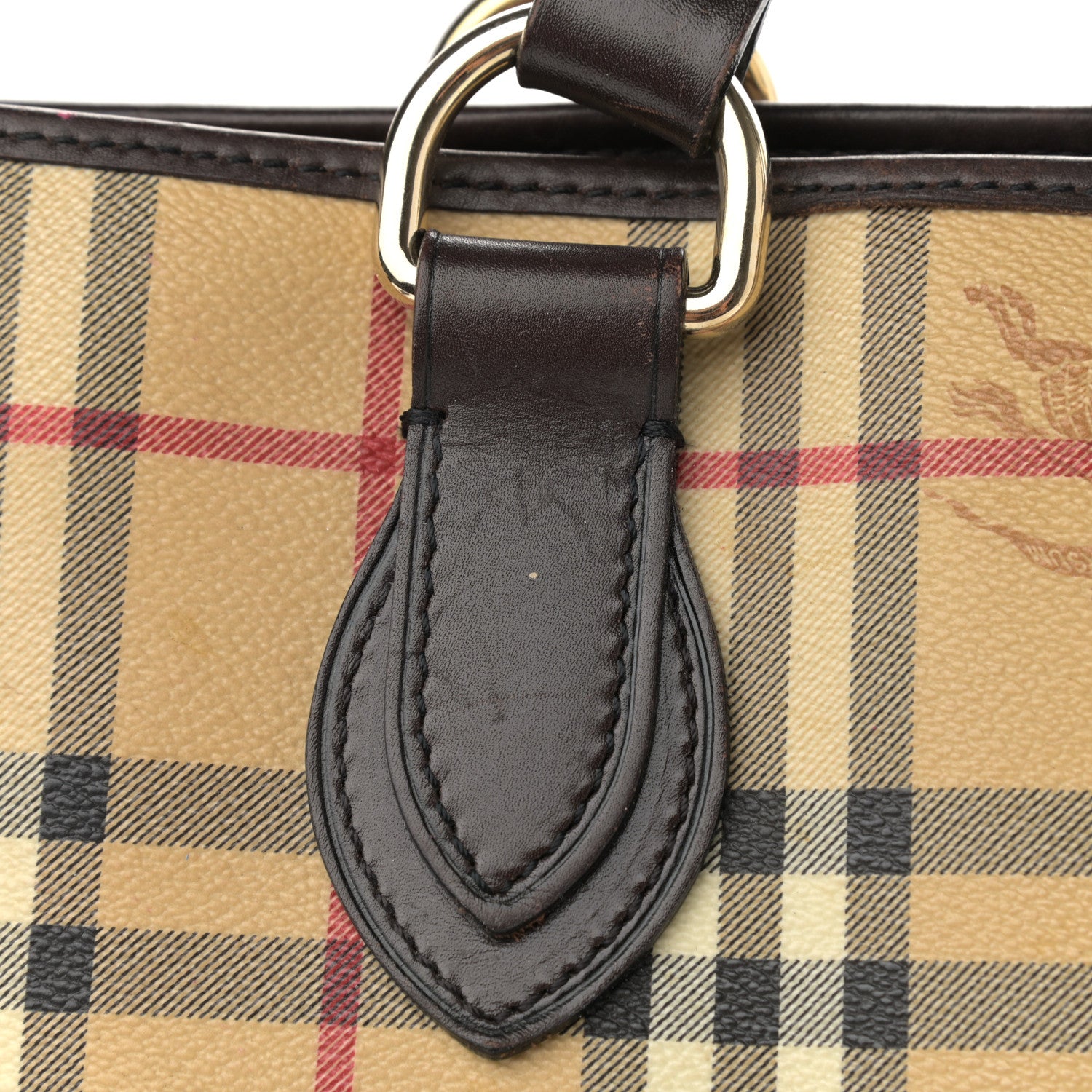 Burberry Haymarket Check Small Onslow Tote Chocolate 12 of 21
