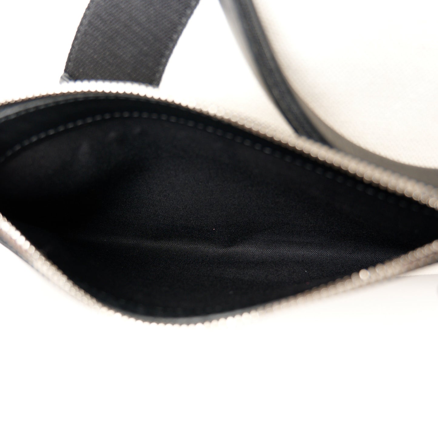 Cotton Canvas Satin Calfskin M Navy Cabas Natural Black