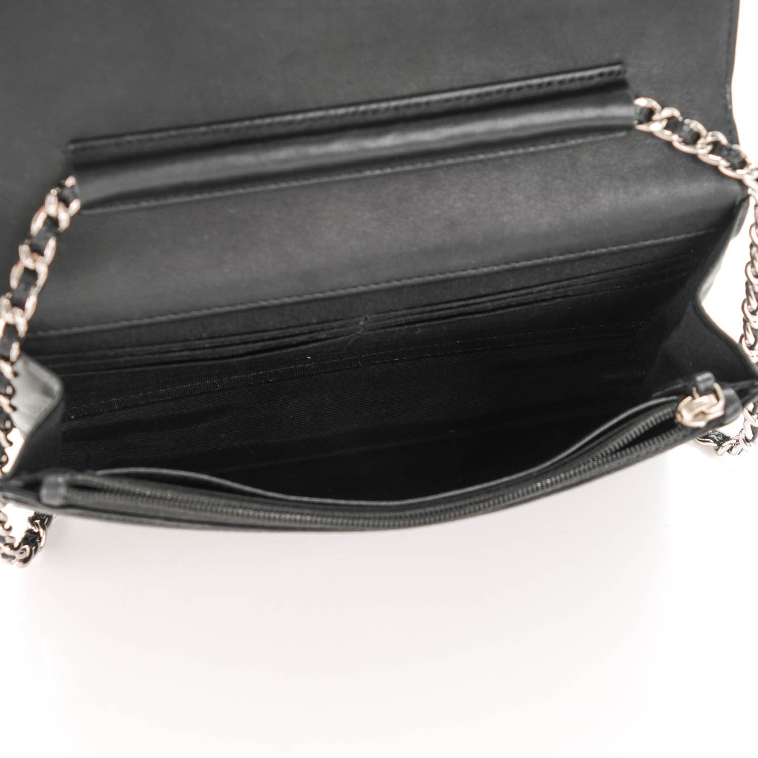 Chanel Caviar Timeless CC Wallet On Chain WOC Black 5 of 8
