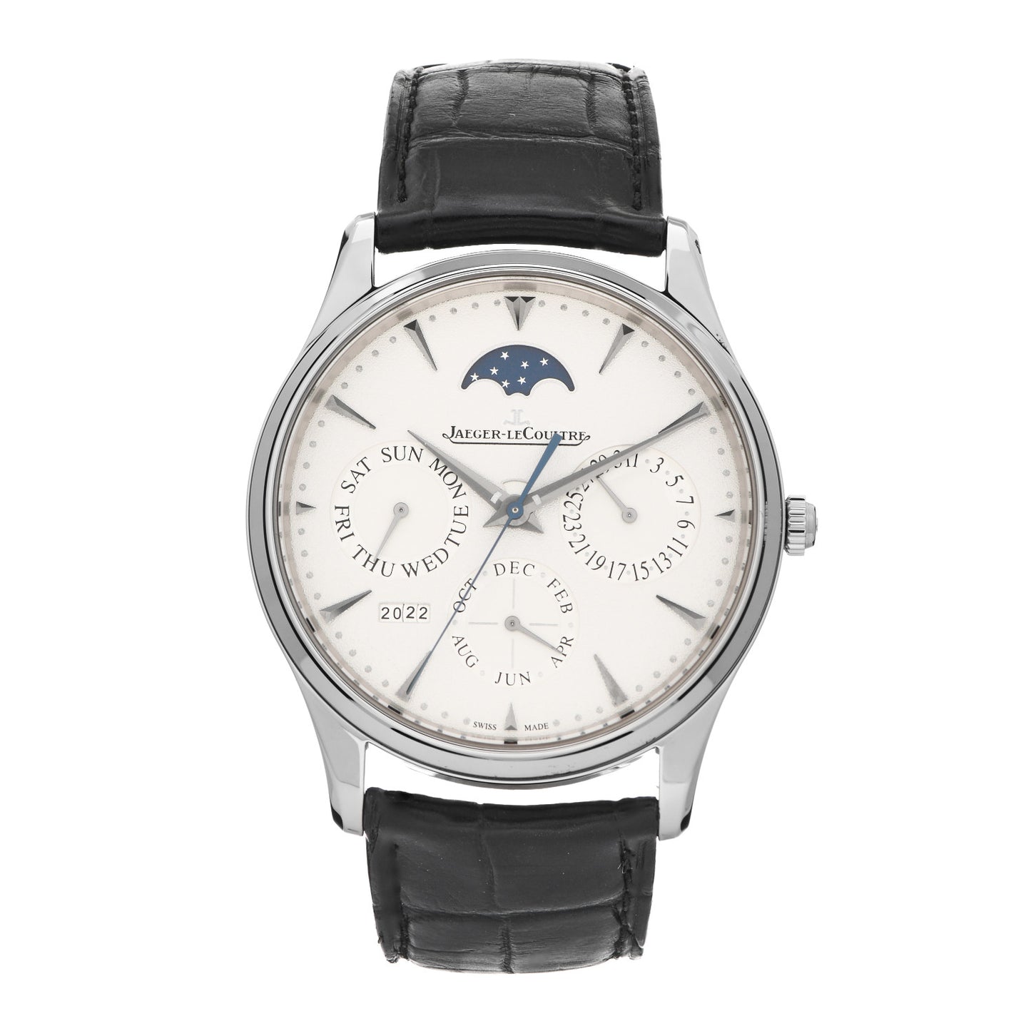 18K White Gold Alligator 39mm Master Ultra Thin Perpetual Automatic Watch Q1303520