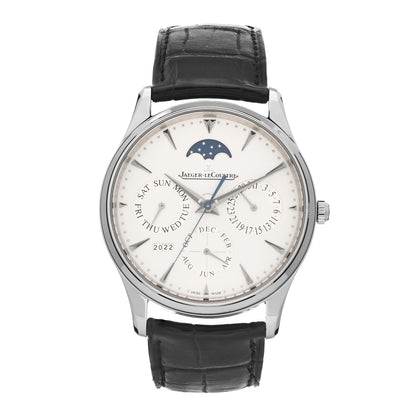 Jaeger-LeCoultre 18K White Gold Alligator 39mm Master Ultra Thin Perpetual Automatic Watch Q1303520 1 of 5