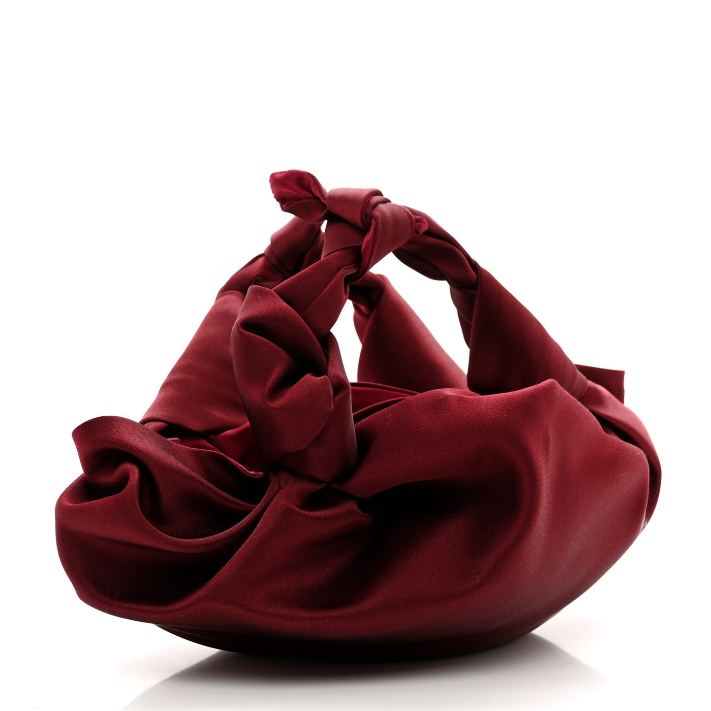 Satin The Ascot Bag Burgundy