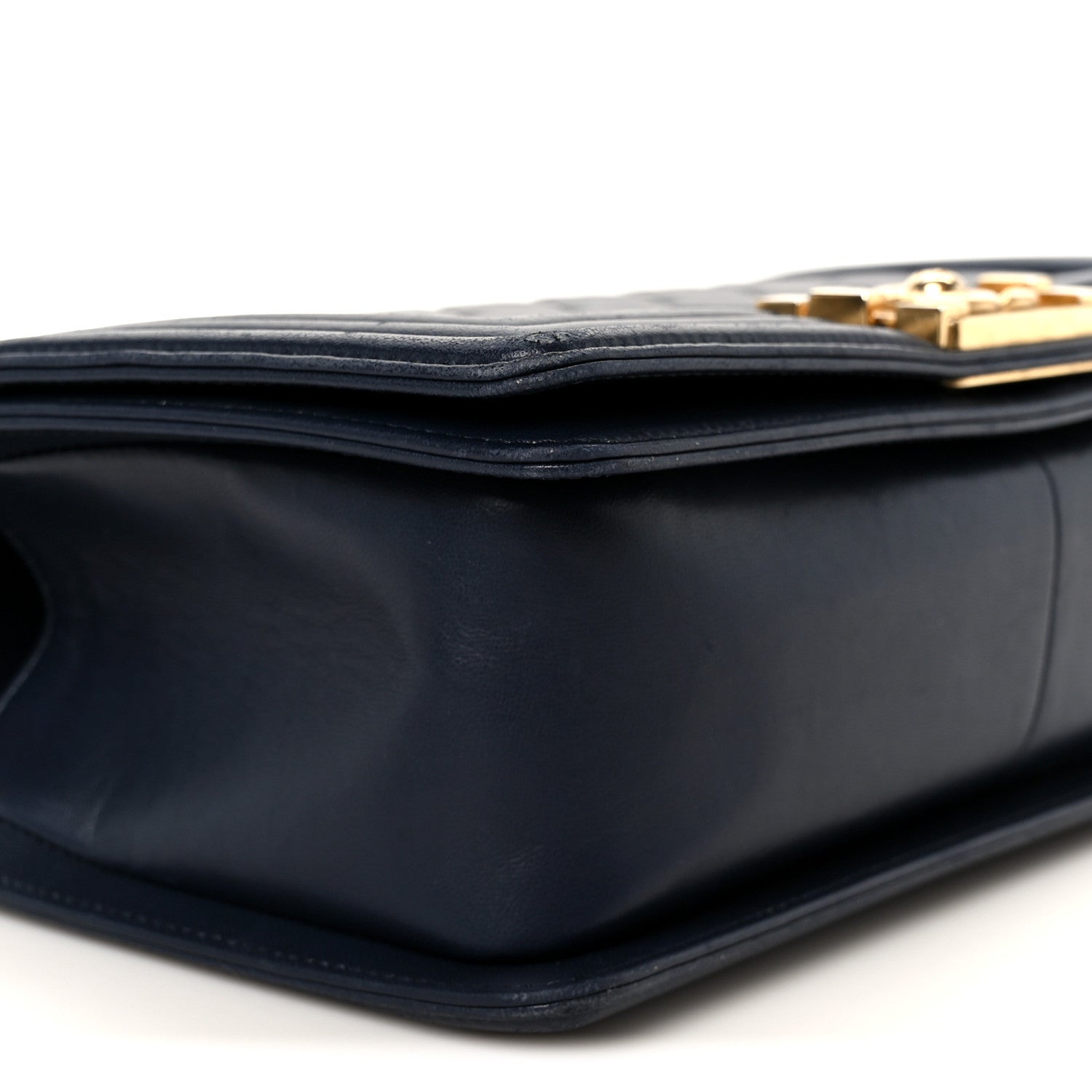 Chanel Lambskin Quilted Medium Boy Flap Dark Navy 9 of 10