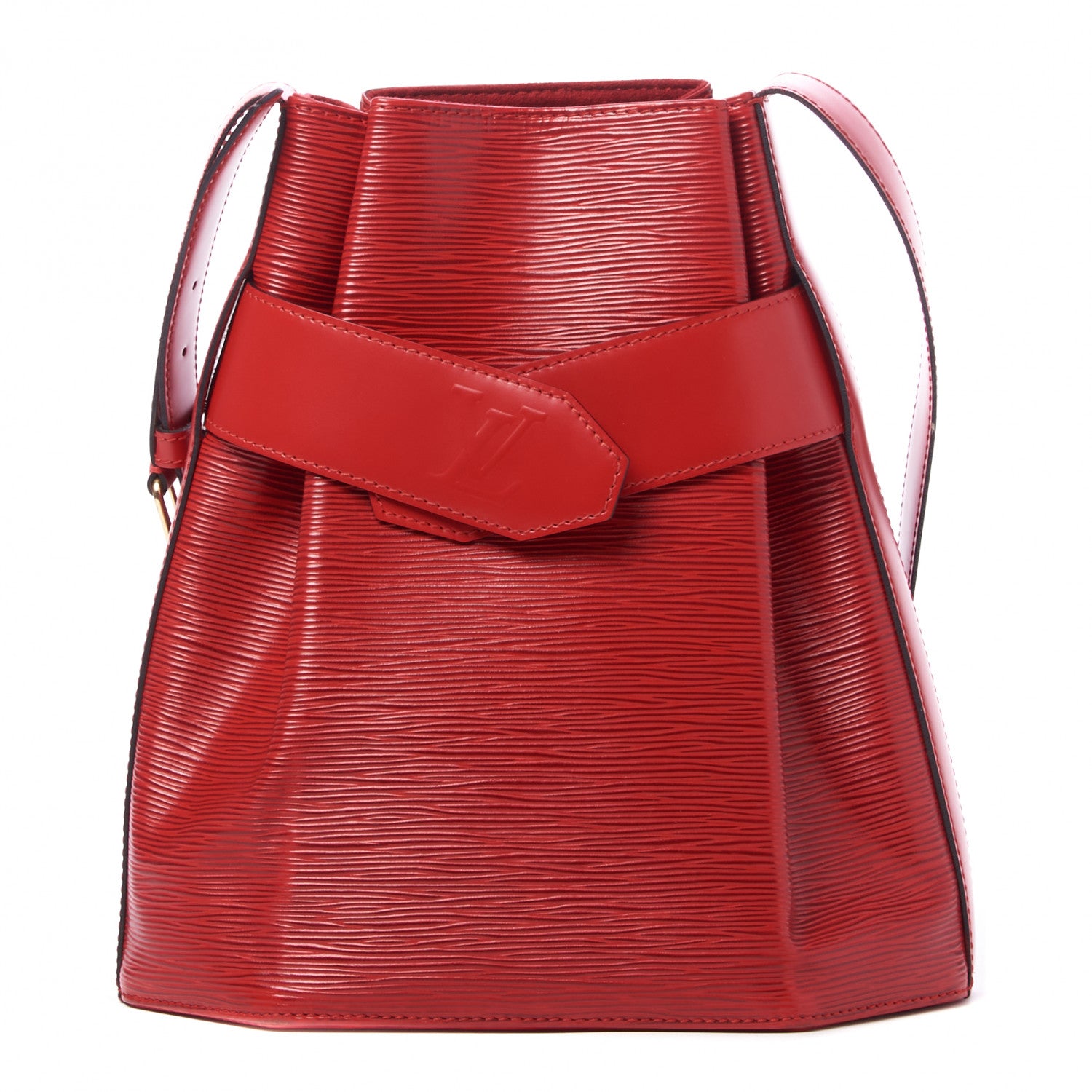 Louis Vuitton Epi Sac D'Epaule Castillan Red 1 of 8