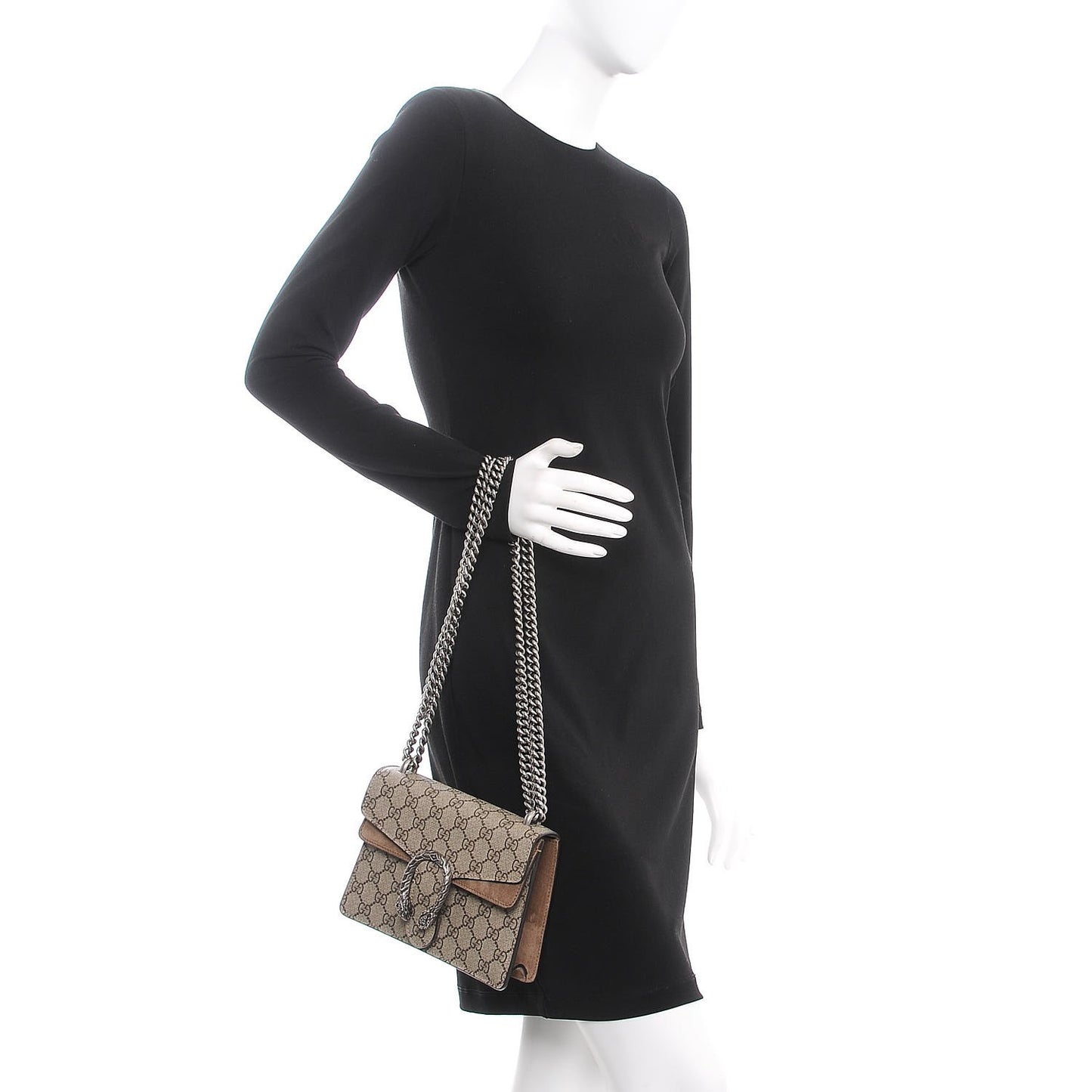 GG Supreme Monogram Mini Dionysus Shoulder Bag Taupe
