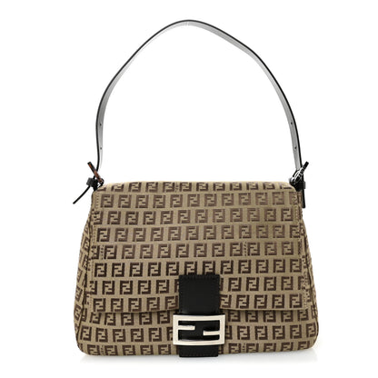 Fendi Zucchino Vitello Mama Baguette Testa di Moro Beige 1 of 9