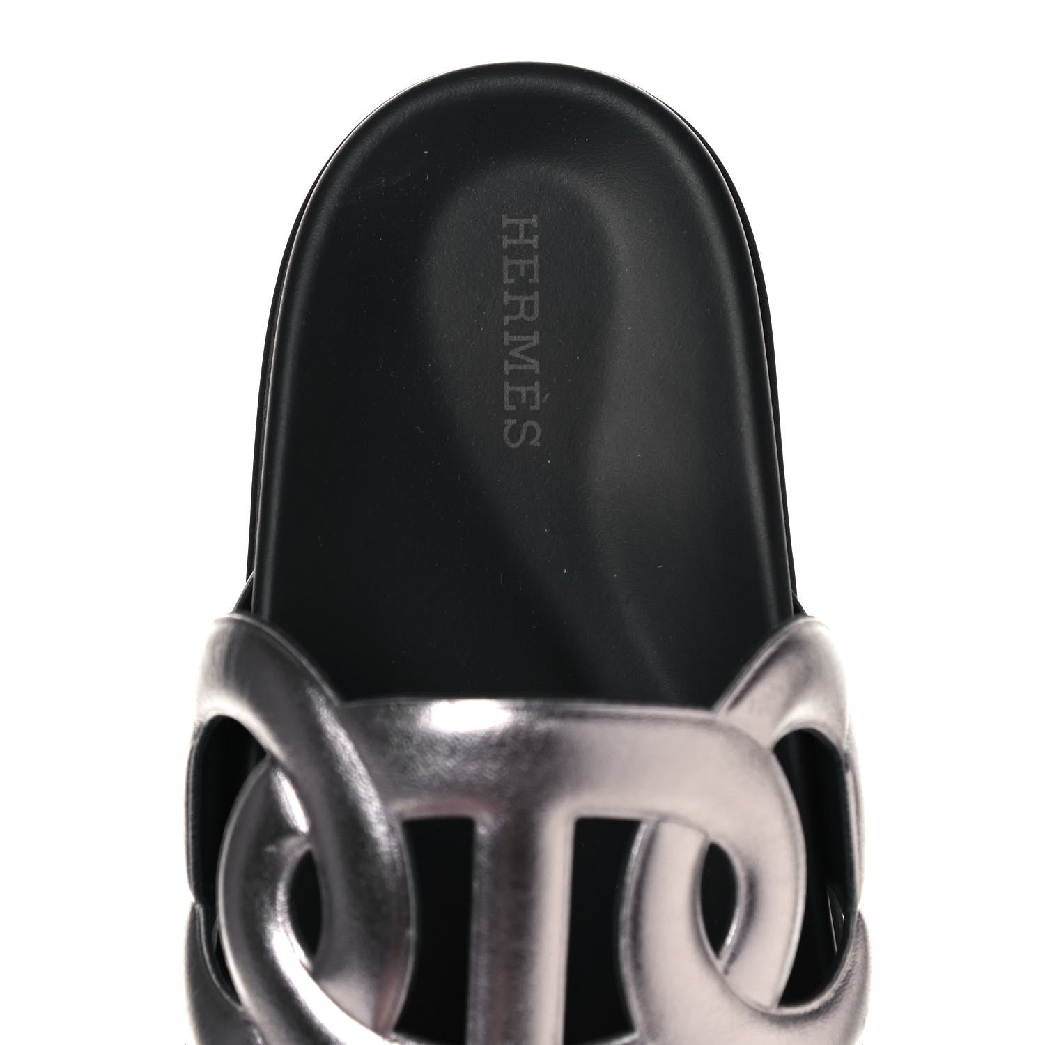 Hermes Nappa Extra Sandals 38.5 Gris Argent 7 of 8