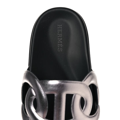 Hermes Nappa Extra Sandals 38.5 Gris Argent 7 of 8