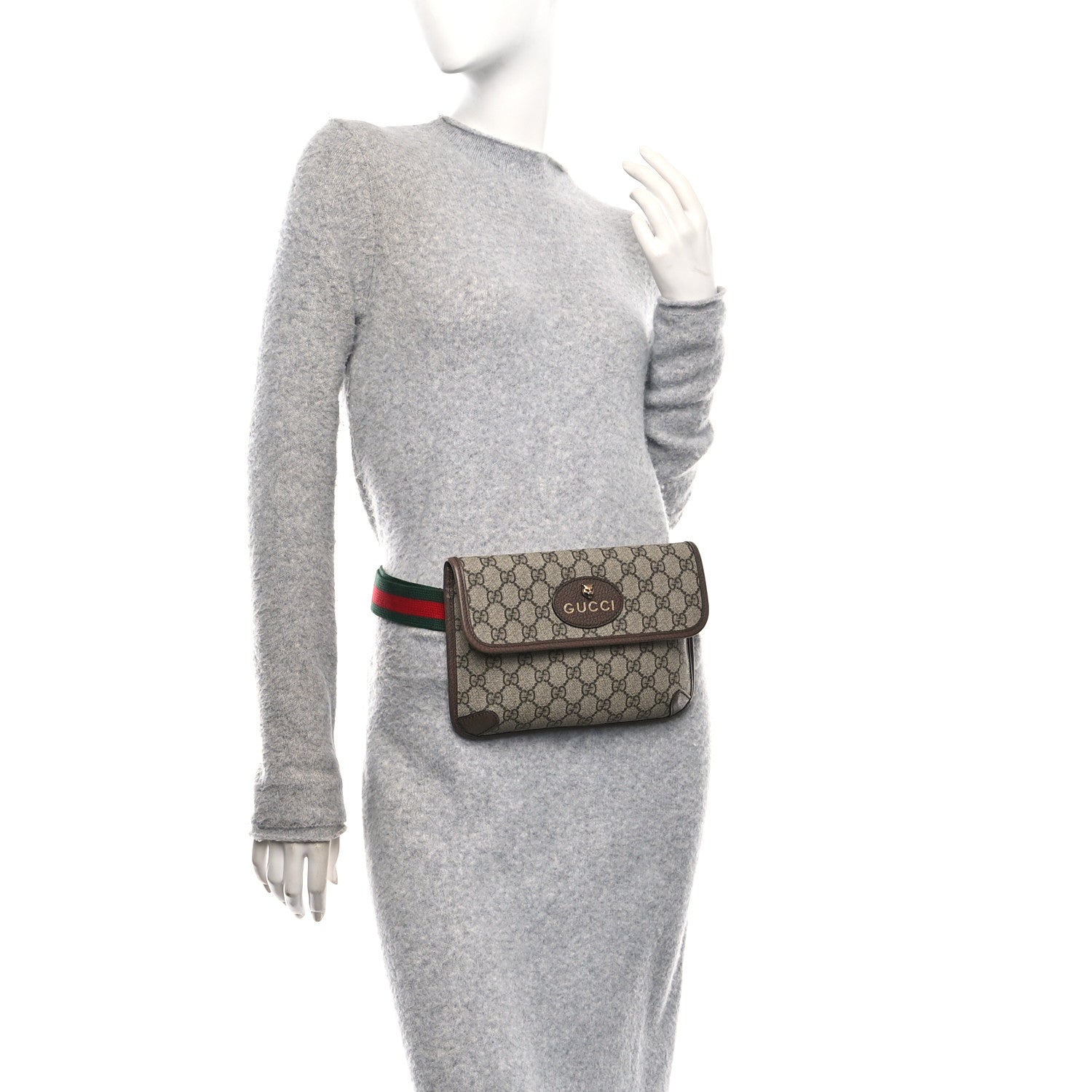 Gucci GG Supreme Monogram Neo Vintage Web Belt Bag Brown 2 of 13