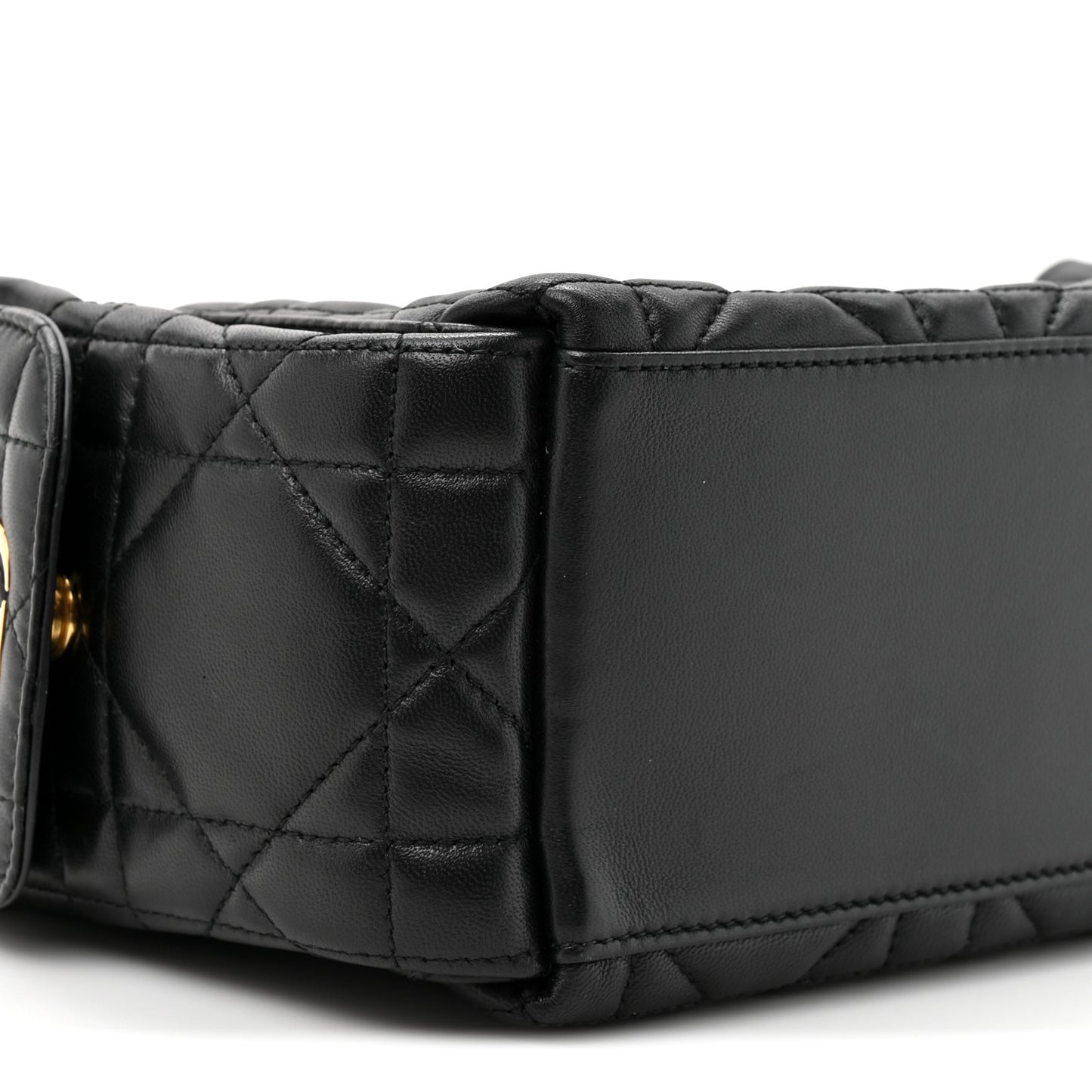 Lambskin Macrocannage Medium D-Dream Bag Black