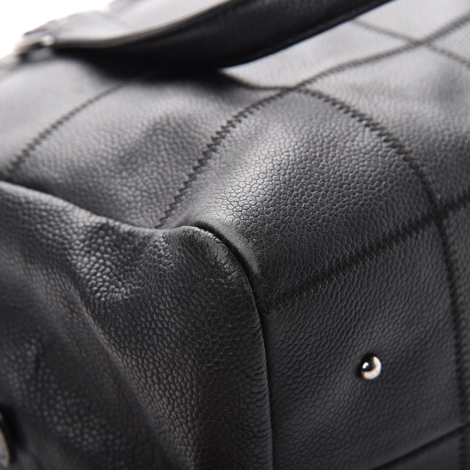 Chanel Caviar Square Stitched Bowler Black 11 of 15