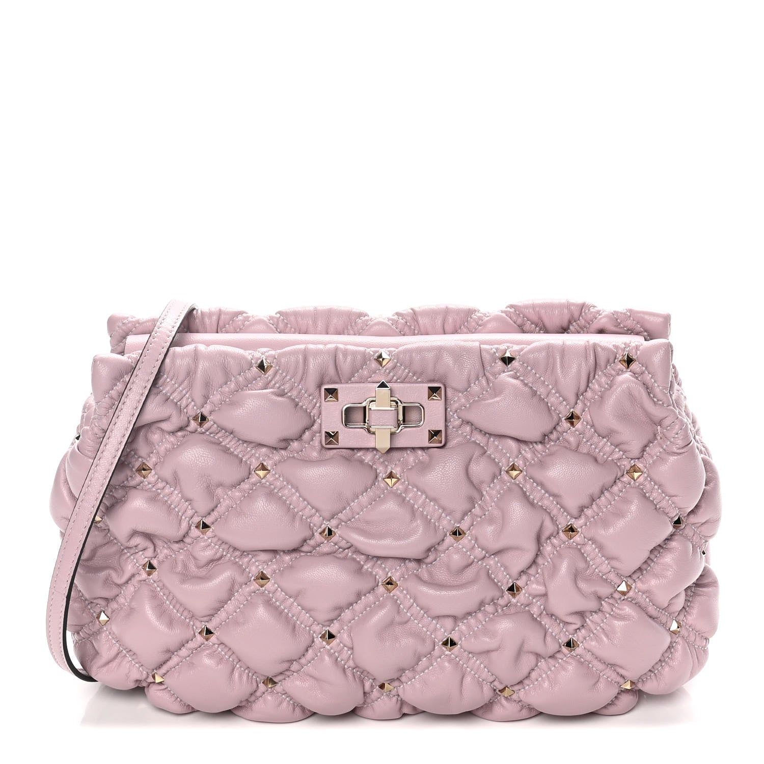 Valentino Garavani Nappa Spikeme Clutch Rose Quartz 1 of 10