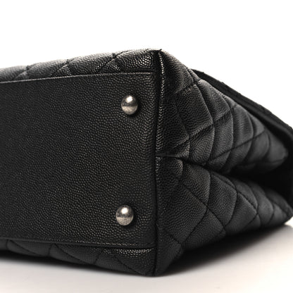 Chanel Caviar Lizard Quilted Small Coco Handle Flap Black 10 of 11