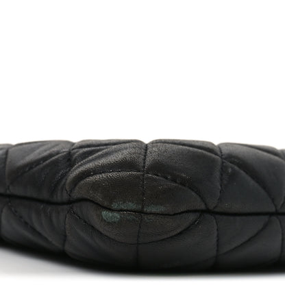Chanel Lambskin Quilted Large Cosmetic Case Black 9 of 10