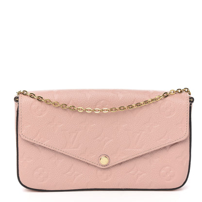 Louis Vuitton Empreinte Pochette Felicie Chain Wallet Rose Poudre 1 of 11