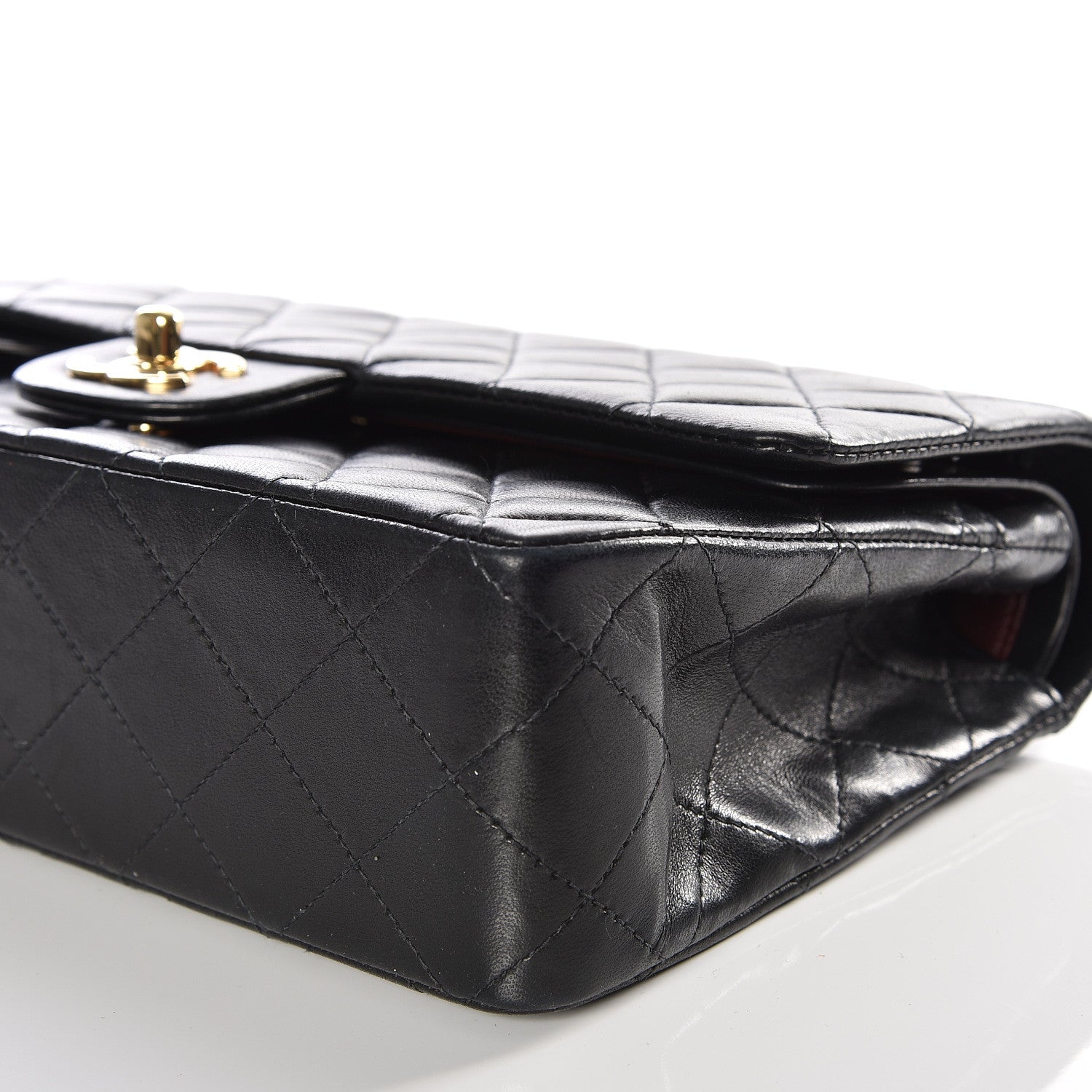 Chanel Lambskin Quilted Medium Double Flap Black 8 of 12