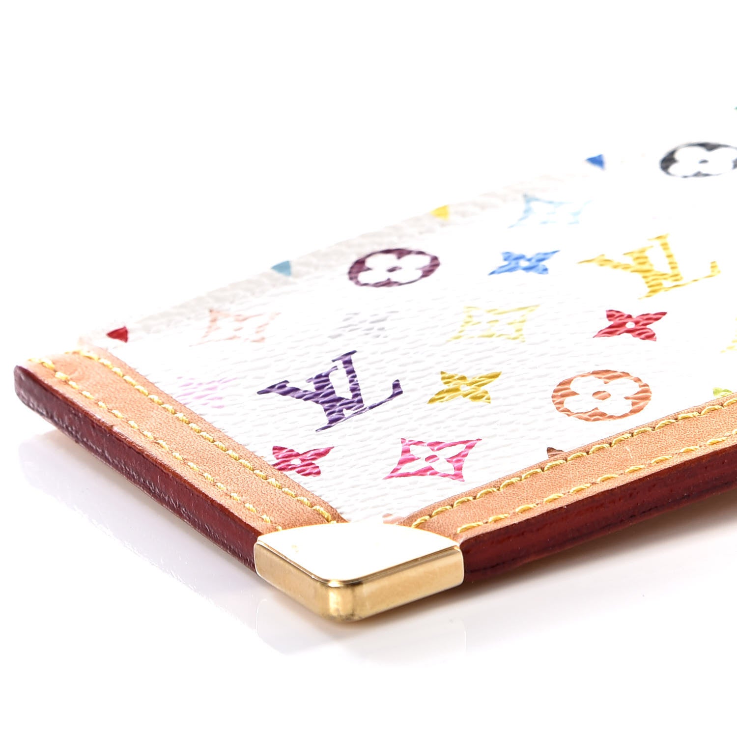 Louis Vuitton Monogram Multicolor Key Pouch White 5 of 8
