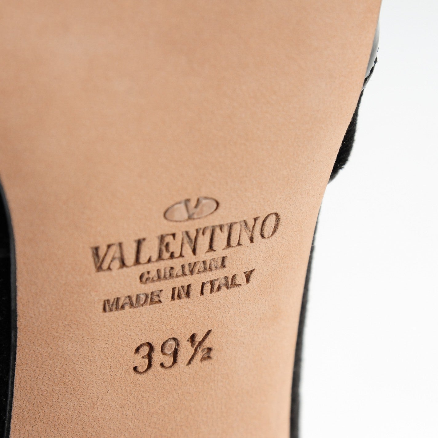Valentino Garavani Patent Velvet Lace Up 110mm Pumps 39.5 Black 6 of 8