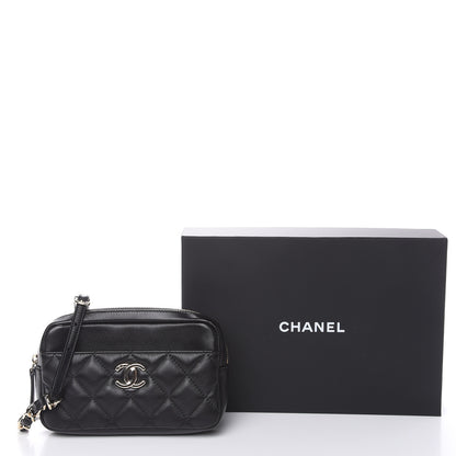 Chanel Lambskin Quilted Waist Bag Black 14 of 14