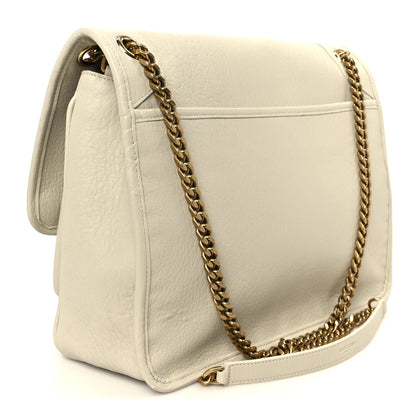Saint Laurent Grained Lambskin Monogram Large Niki Chain Satchel Crema Soft 3 of 11