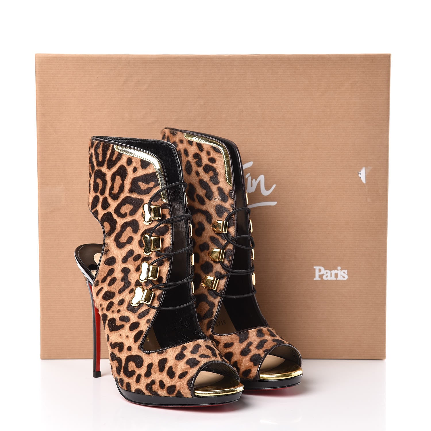 Christian Louboutin Pony Jaguar Specchio Patent Troubida 120 Pump 36 Version Brown 13 of 13