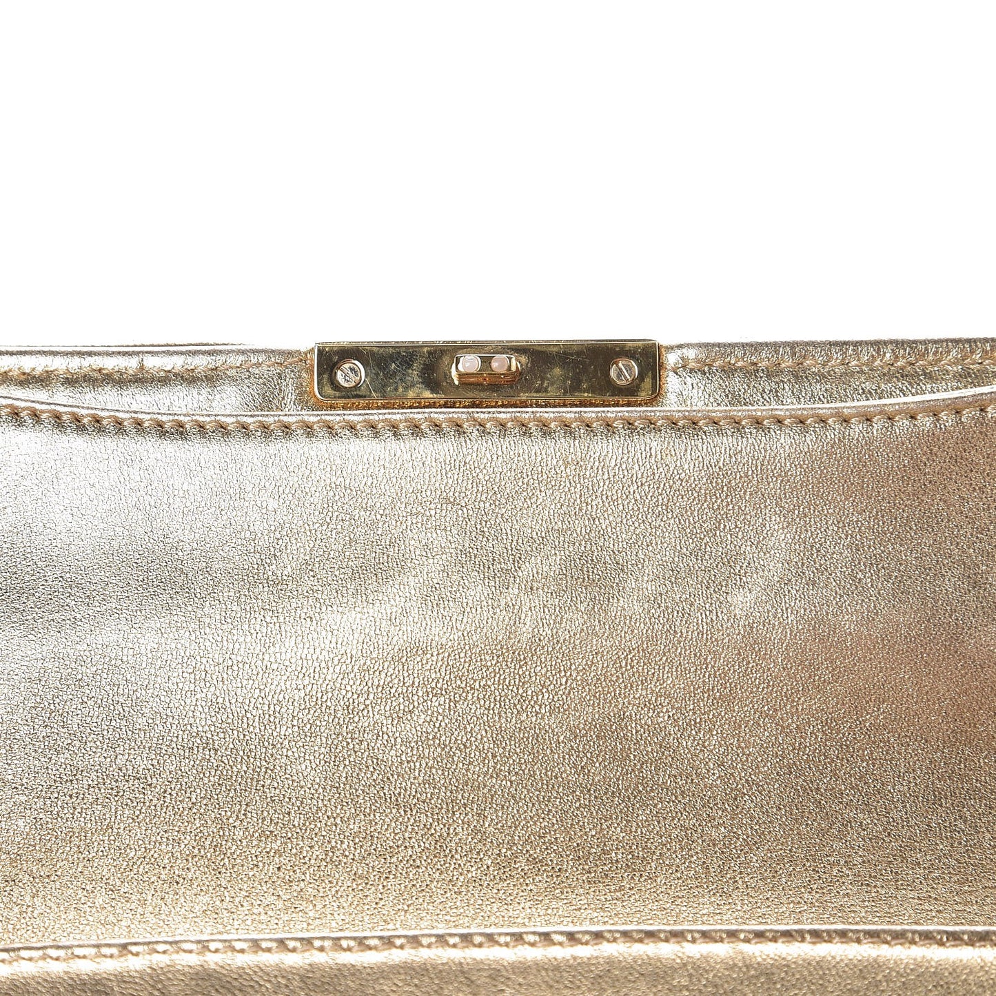 Metallic Lambskin SC Slim Clutch Gold