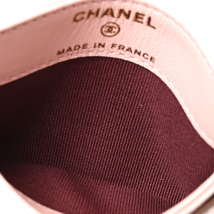 Chanel Grained Goatskin CC Apple Card Holder Light Pink 5 of 8