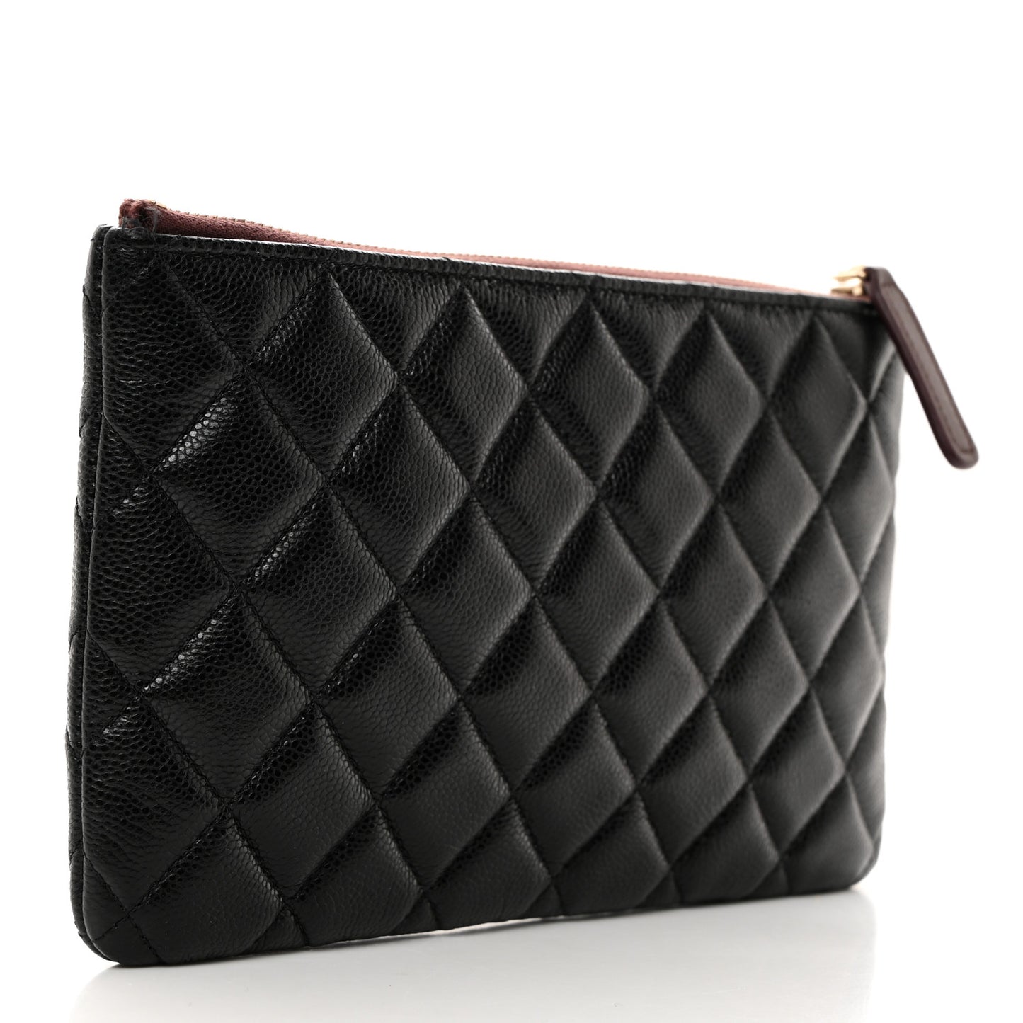 Caviar Quilted Small Pouch Black
