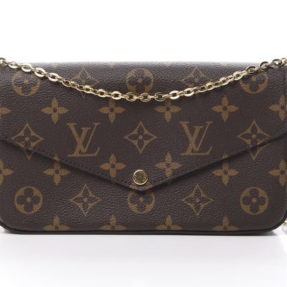 Louis Vuitton Monogram Pochette Felicie Chain Wallet Fuchsia 10 of 13
